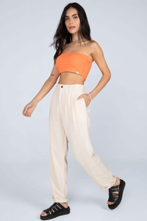 Top faixa canelado Laranja 103SS23011 3