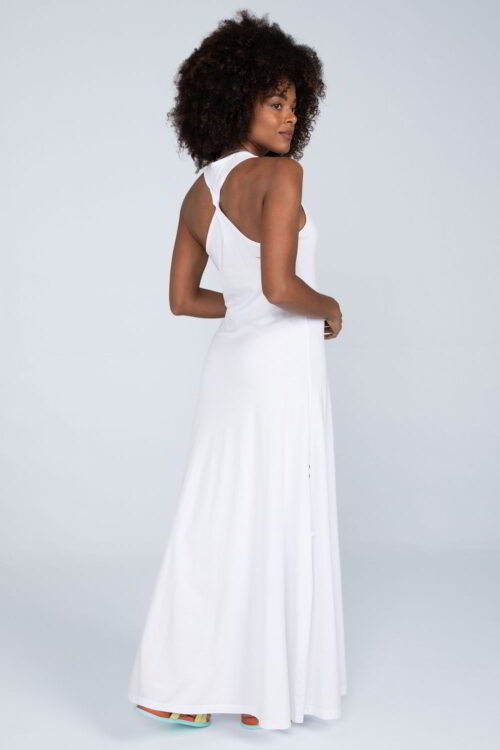 Vestido longo torcido Branco 113SS23101 5