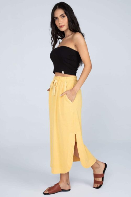 Saia Midi barra arredondada Amarelo 116SS23135 3