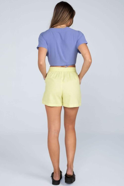 Short Liso Linho Verde 115SS23125 4